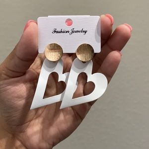 White Earrings New